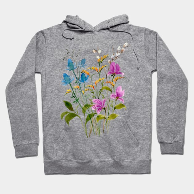 Thistles and Blooms Hoodie by sushhegde